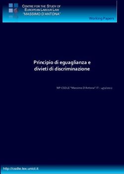 Principio di eguaglianza e divieti di discriminazione - WP CSDLE "Massimo D'Antona".IT 451/2022 - Bollettino Adapt