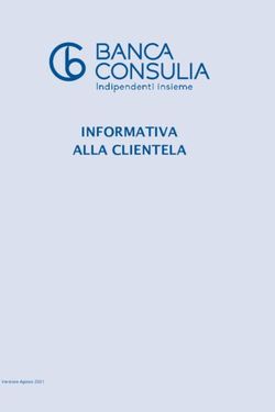 INFORMATIVA ALLA CLIENTELA - Banca Consulia