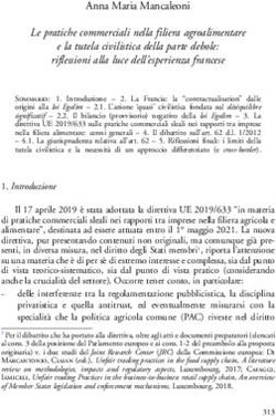 Anna Maria Mancaleoni - Le pratiche commerciali nella filiera agroalimentare e la tutela civilistica della parte debole: riflessioni alla luce ...