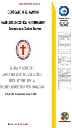 OSPEDALE M. G. VANNINI RADIODIAGNOSTICA PER IMMAGINI