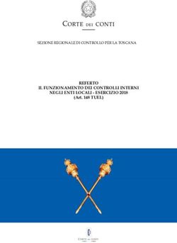 REFERTO IL FUNZIONAMENTO DEI CONTROLLI INTERNI NEGLI ENTI LOCALI - ESERCIZIO 2018 - (Art. 148 TUEL) SEZIONE REGIONALE DI CONTROLLO PER LA TOSCANA