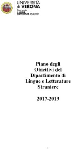 Piano degli Obiettivi del Dipartimento di Lingue e Letterature Straniere 2017-2019
