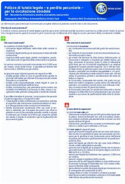 Polizza di tutela legale - e perdite pecuniarie - per la circolazione stradale