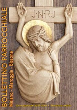 Anno pastorale 2018-2019 / Primavera-estate - Parrocchia Bissone