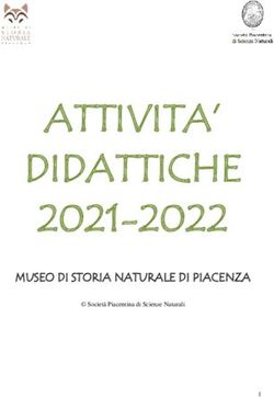 ATTIVITA' DIDATTICHE 2021-2022 - MUSEO DI STORIA NATURALE DI PIACENZA - Museo di Storia Naturale ...