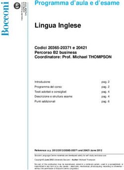Lingua Inglese - Bocconi University