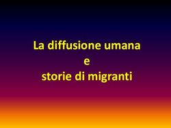 La diffusione umana e storie di migranti - Unife
