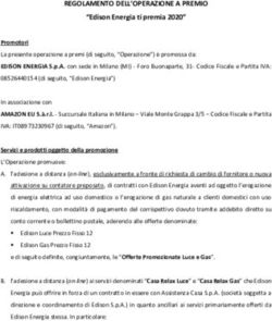 REGOLAMENTO DELL'OPERAZIONE A PREMIO - "Edison Energia ti premia 2020"
