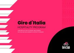 Giro d'Italia HOSPITALITY PROGRAM - JOIN WITH US A DAY OF SPORT AND PASSION VIVI CON NOI UNA GIORNATA DI SPORT E PASSIONE - Giro d'Italia