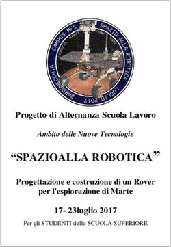 "SPAZIOALLA ROBOTICA" - Progetto di Alternanza Scuola Lavoro - 17- 23luglio 2017 Progettazione e costruzione di un Rover - Campus MFS