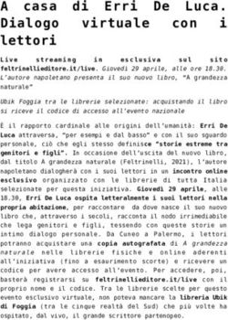 A casa di Erri De Luca. Dialogo virtuale con i lettori