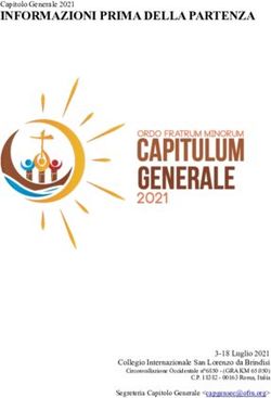 INFORMAZIONI PRIMA DELLA PARTENZA - Capitolo Generale 2021