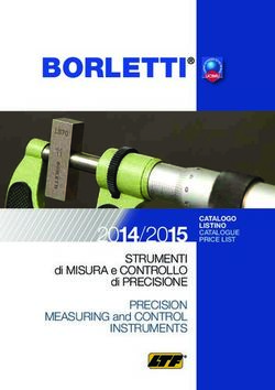 BORLETTI - 2014/2015 STRUMENTI di MISURA e CONTROLLO di PRECISIONE PRECISION MEASURING and CONTROL