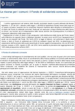 Le risorse per i comuni: il Fondo di solidarietà comunale - Camera dei Deputati