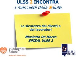 ULSS 2 INCONTRA I mercoled&igrave; della Salute - SPISAL ULSS 2 La sicurezza dei clienti e - Ulss Feltre