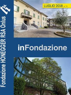 InFondazione - LUGLIO 2018 nr 6 - Fondazione Honegger