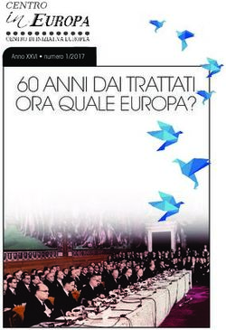60 ANNI DAI TRATTATI ORA QUALE EUROPA? - Anno XXVI numero 1/2017 - Centro in Europa