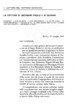 LA LETTERA DI GIOVANNI PAOLO II Al GIOVANI - LETTERA DEL RETTORE MAGGIORE - Salesian ...