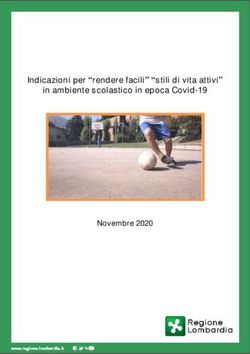 Indicazioni per "rendere facili " "stili di vita a ttivi " in ambiente scolastico in epoca Covid -19