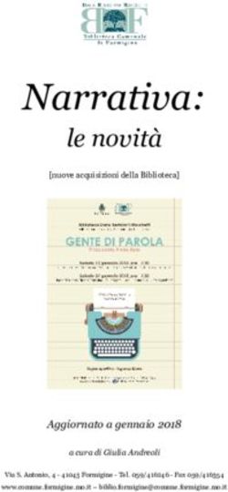 Narrativa: le novit&agrave; - Aggiornato a gennaio 2018 - Comune di Formigine
