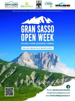 DAL 28 LUGLIO AL 8 AGOSTO 2021 - fb.com/gransassowelcome www.festivaldelgransasso.it