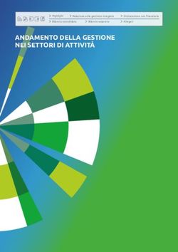 ANDAMENTO DELLA GESTIONE NEI SETTORI DI ATTIVIT&Agrave;