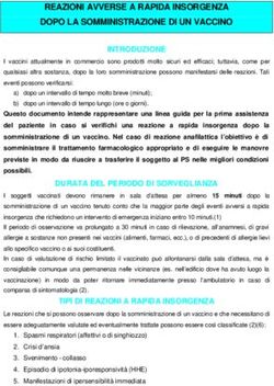 REAZIONI AVVERSE A RAPIDA INSORGENZA DOPO LA SOMMINISTRAZIONE DI UN VACCINO