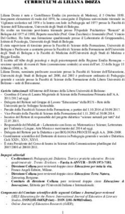 CURRICULUM di LILIANA DOZZA