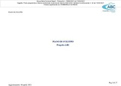 PIANO DI SVILUPPO Progetto ABC