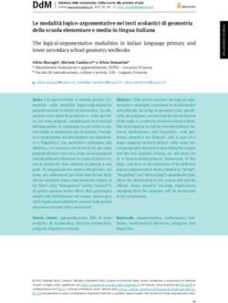 Le modalità logico-argomentative nei testi scolastici di geometria della scuola elementare e media in lingua italiana