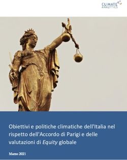 Obiettivi e politiche climatiche dell'Italia nel rispetto dell'Accordo di Parigi e delle valutazioni di Equity globale - Marzo 2021