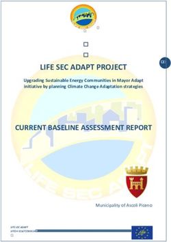 LIFE SEC ADAPT PROJECT - CURRENT BASELINE ASSESSMENT REPORT