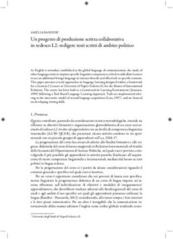 UN PROGETTO DI PRODUZIONE SCRITTA COLLABORATIVA IN TEDESCO L2: REDIGERE TESTI SCRITTI DI AMBITO POLITICO - AITLA