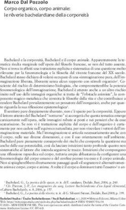 Marco Dal Pozzolo Corpo organico, corpo animale: le r&ecirc;verie bachelardiane della corporeit&agrave;