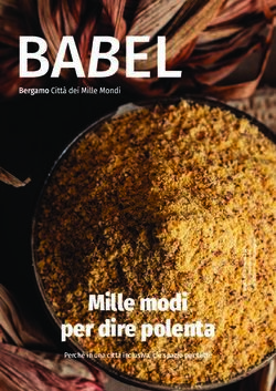 Mille modi per dire polenta - Perchè in una città inclusiva, c'è spazio per tutti! - Cantiere Verde