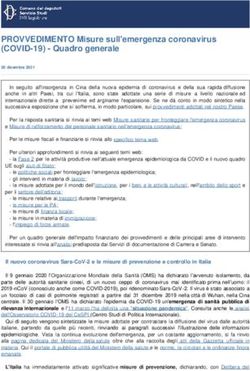 PROVVEDIMENTO Misure sull'emergenza coronavirus (COVID-19) - Quadro generale - Camera dei ...