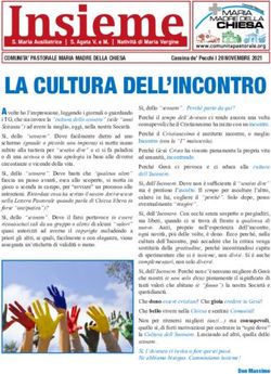 LA CULTURA DELL'INCONTRO - Comunità Pastorale Maria ...