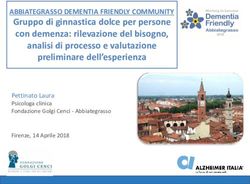 Gruppo di ginnastica dolce per persone con demenza: rilevazione del bisogno, analisi di processo e valutazione preliminare dell'esperienza ...