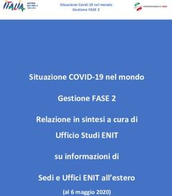 Situazione COVID-19 nel mondo Gestione FASE 2 Relazione in sintesi a cura di Ufficio Studi ENIT su informazioni di Sedi e Uffici ENIT all'estero ...