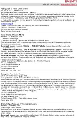 EVENTI info: tel. 0541 53399 - www.riminiturismo.it - Rimini turismo