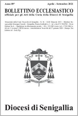 DIOCESI DI SENIGALLIA - BOLLETTINO ECCLESIASTICO - DIOCESI DI SENIGALLIA