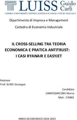 IL CROSS-SELLING TRA TEORIA ECONOMICA E PRATICA ANTITRUST: I CASI RYANAIR E EASYJET - Dipartimento di Impresa e Management Cattedra di Economia ...