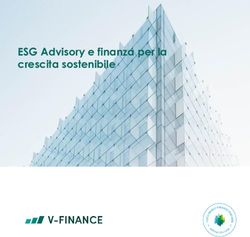 ESG Advisory e finanza per la crescita sostenibile - V-FINANCE
