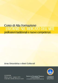 LAVORARE NEL MERCATO DELL'ARTE - Corso di Alta Formazione - Area Umanistica e Beni Culturali - Istituto Toniolo