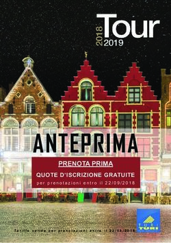 ANTEPRIMA PRENOTA PRIMA - QUOTE D'ISCRIZIONE GRATUITE - TURI TURI