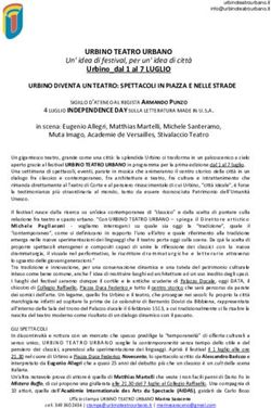 URBINO TEATRO URBANO - Comune di Urbino