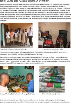 BENIN, MARZO 2016 "VIAGGIO DENTRO LA SPERANZA"