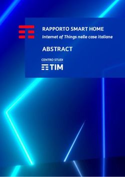 ABSTRACT RAPPORTO SMART HOME - Internet of Things nelle case italiane - Gruppo TIM