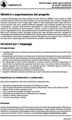 Obiettivi e organizzazione del progetto