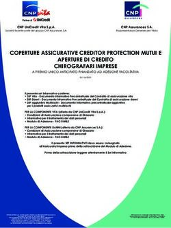 COPERTURE ASSICURATIVE CREDITOR PROTECTION MUTUI E APERTURE DI CREDITO CHIROGRAFARI IMPRESE